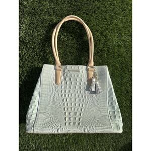 Pristine & Authentic Brahmin Medium Asher Tote – Sea Glass Tri-Texture